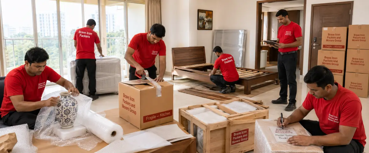 An intensive packing day inside a spacious Noida 3BHK apartment.
